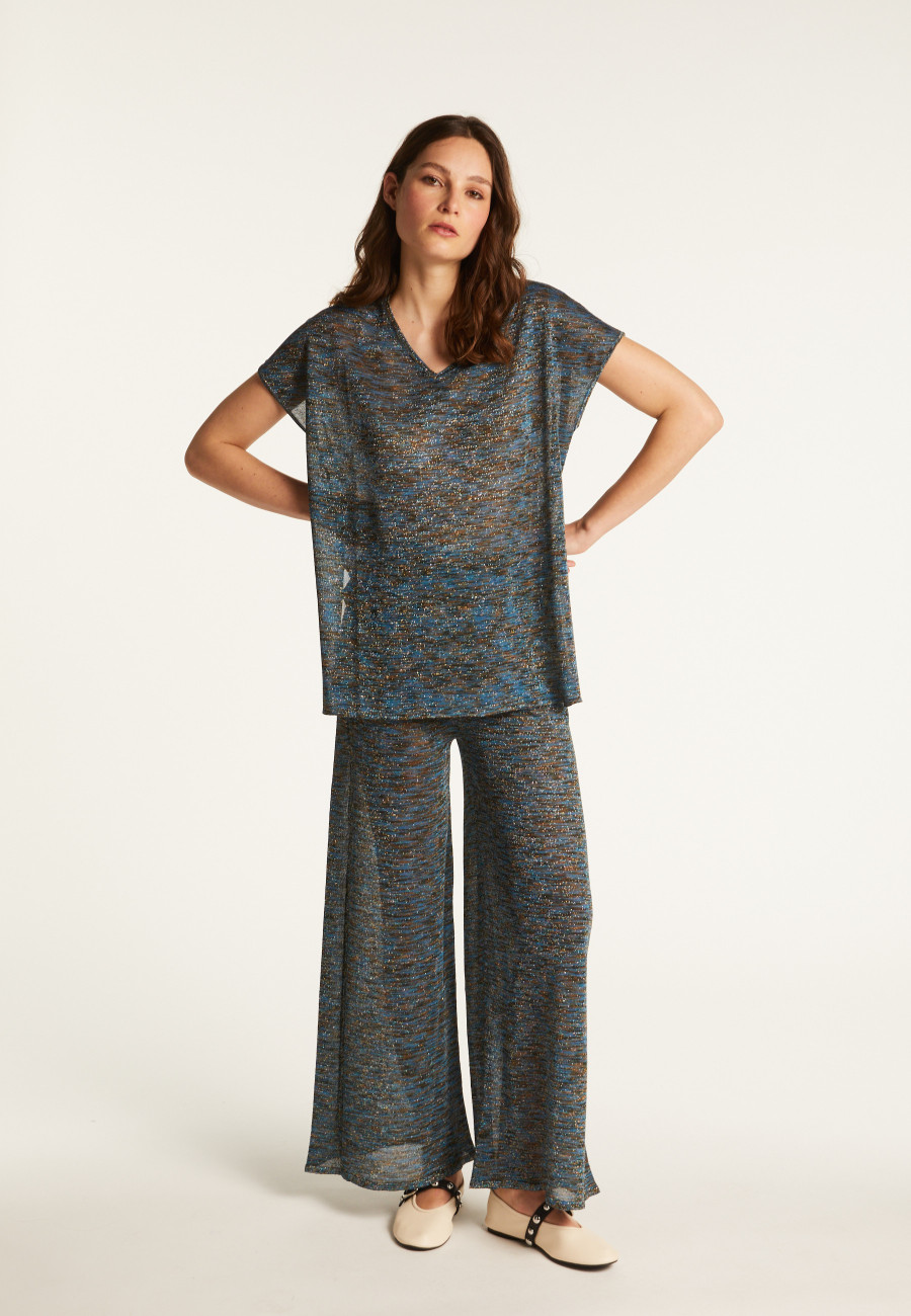 Iridescent V-neck T-shirt - Dolores