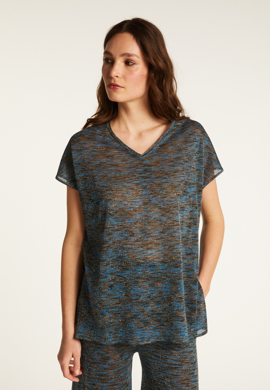 Iridescent V-neck T-shirt - Dolores