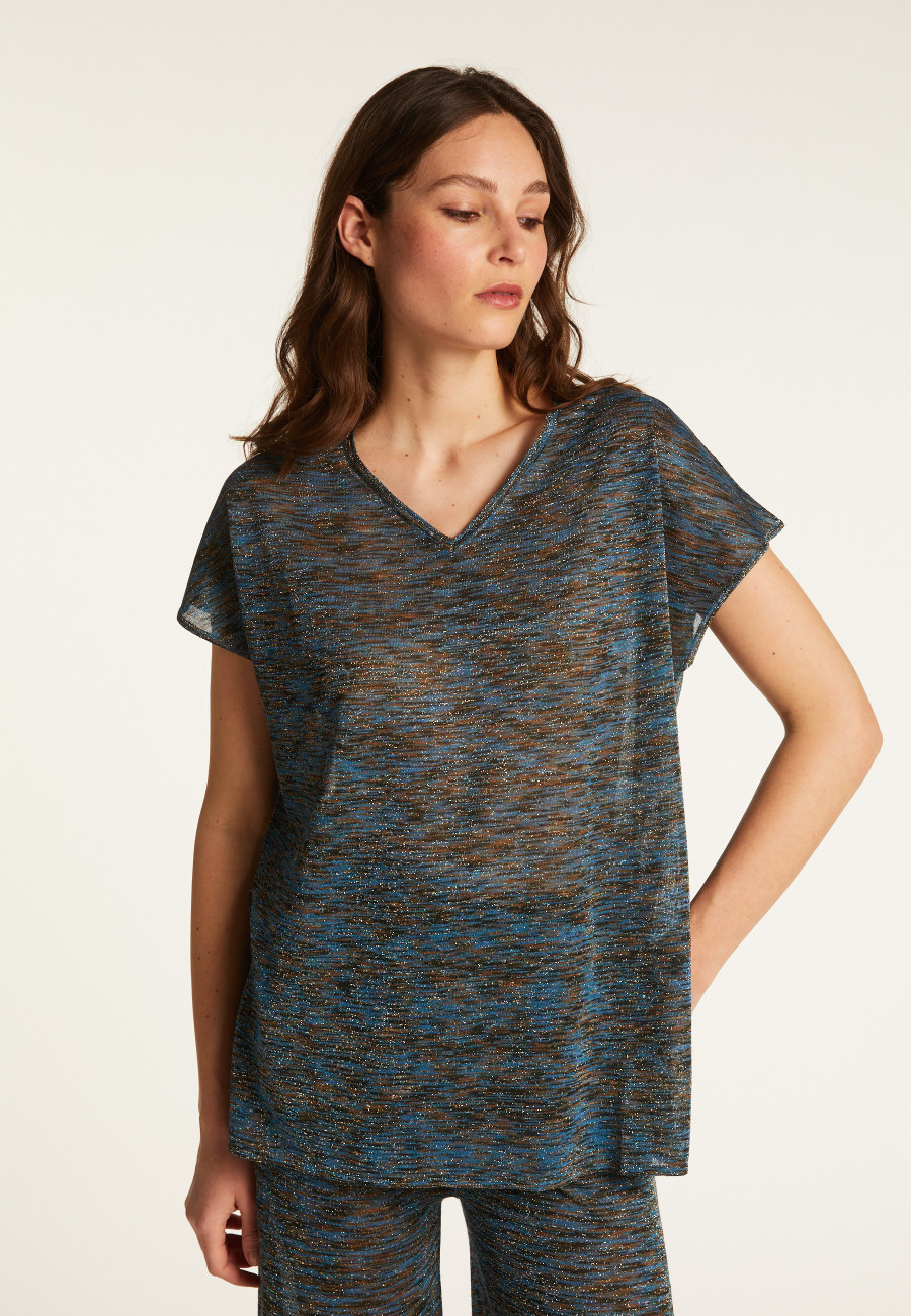 Iridescent V-neck T-shirt - Dolores