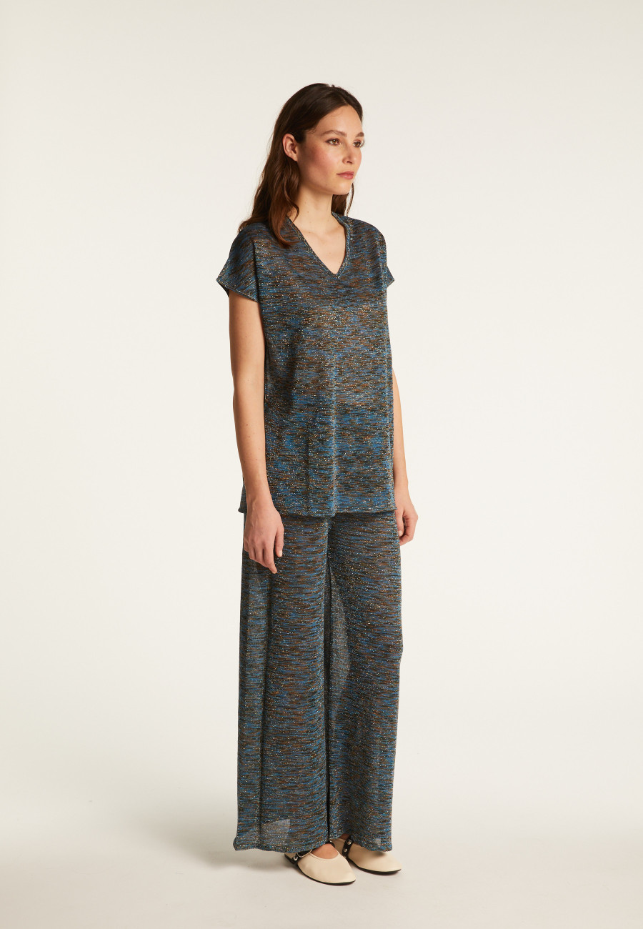 Iridescent V-neck T-shirt - Dolores