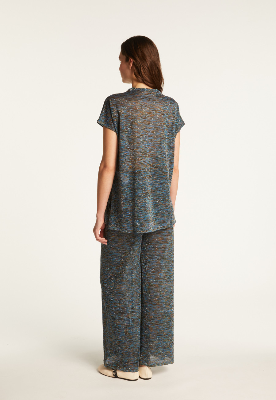 Iridescent V-neck T-shirt - Dolores