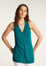 Short-sleeved flamed linen vest - Dara