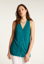Short-sleeved flamed linen vest - Dara