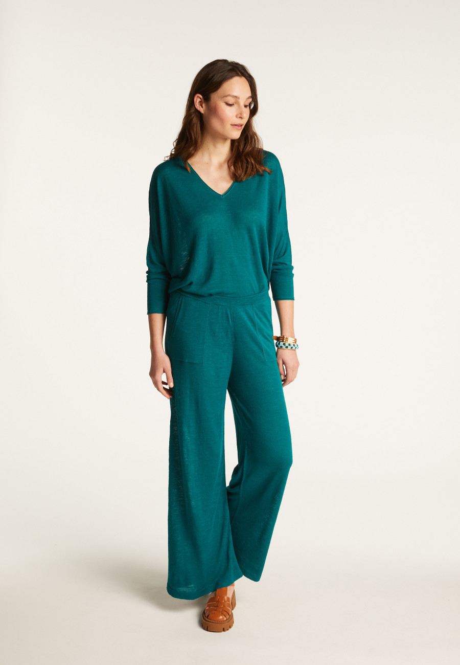 Slub linen pants - Debora
