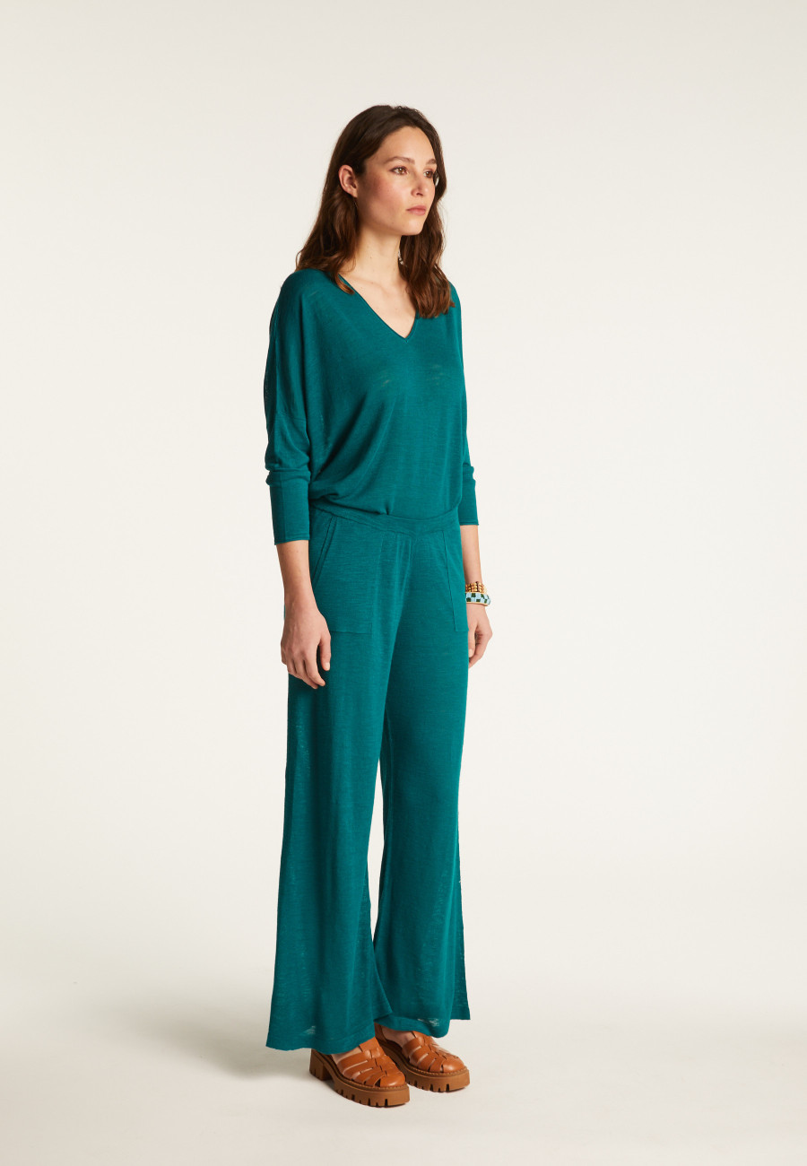 Slub linen pants - Debora