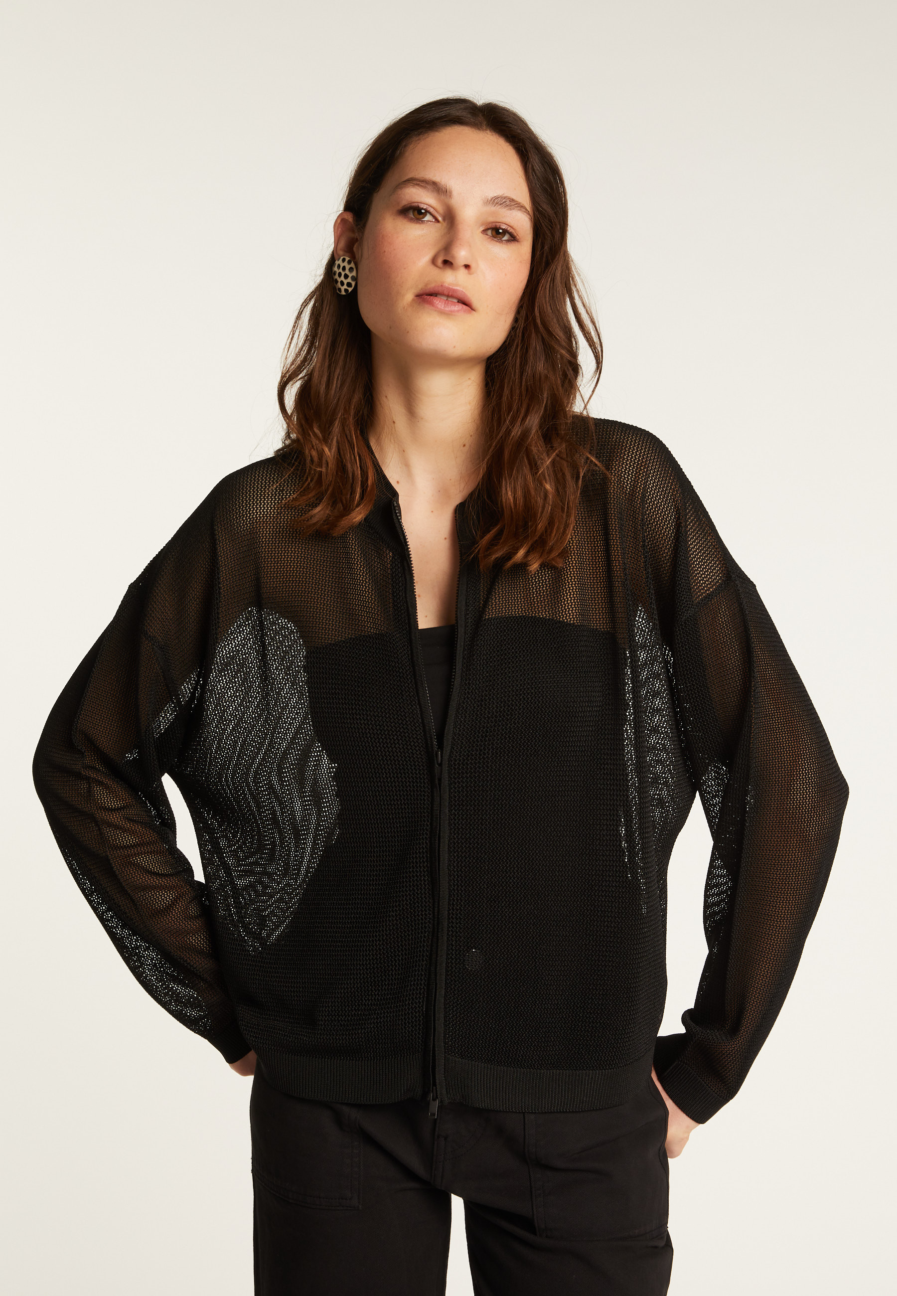 Light thread zipped sweater - Denyze