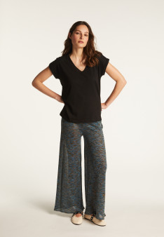 Cotton V-neck T-shirt - Dasha