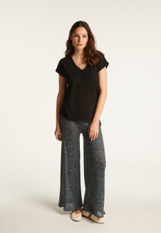 Cotton V-neck T-shirt - Dasha