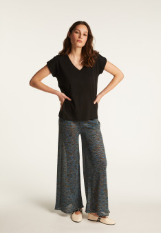 Cotton V-neck T-shirt - Dasha