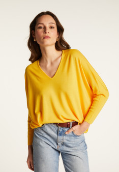 Pull manches chauve-souris en laine mérinos - Boxe 8252