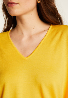 Pull manches chauve-souris en laine mérinos - Boxe 8252