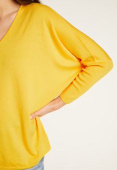 Merino wool bat-sleeve sweater - Boxe