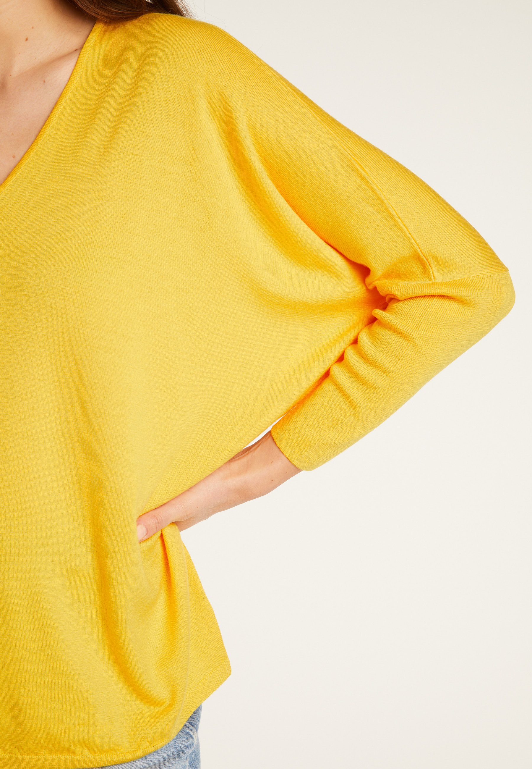 Pull manches chauve-souris en laine mérinos - Boxe 8252