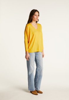 Pull manches chauve-souris en laine mérinos - Boxe 8252