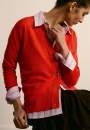 T-shirt col v en coton Malo