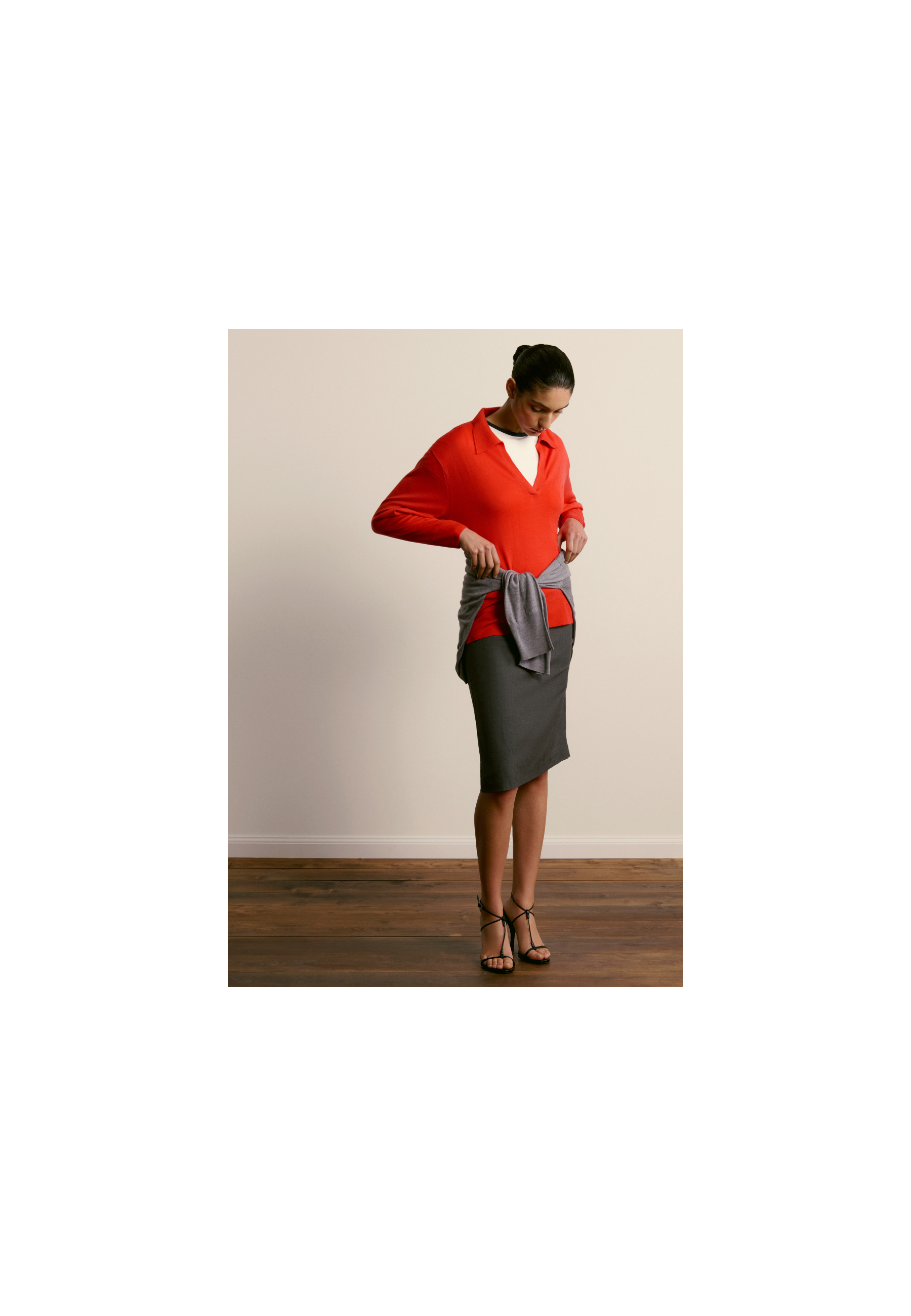 Pull col V oversize en cachemire - Apolline
