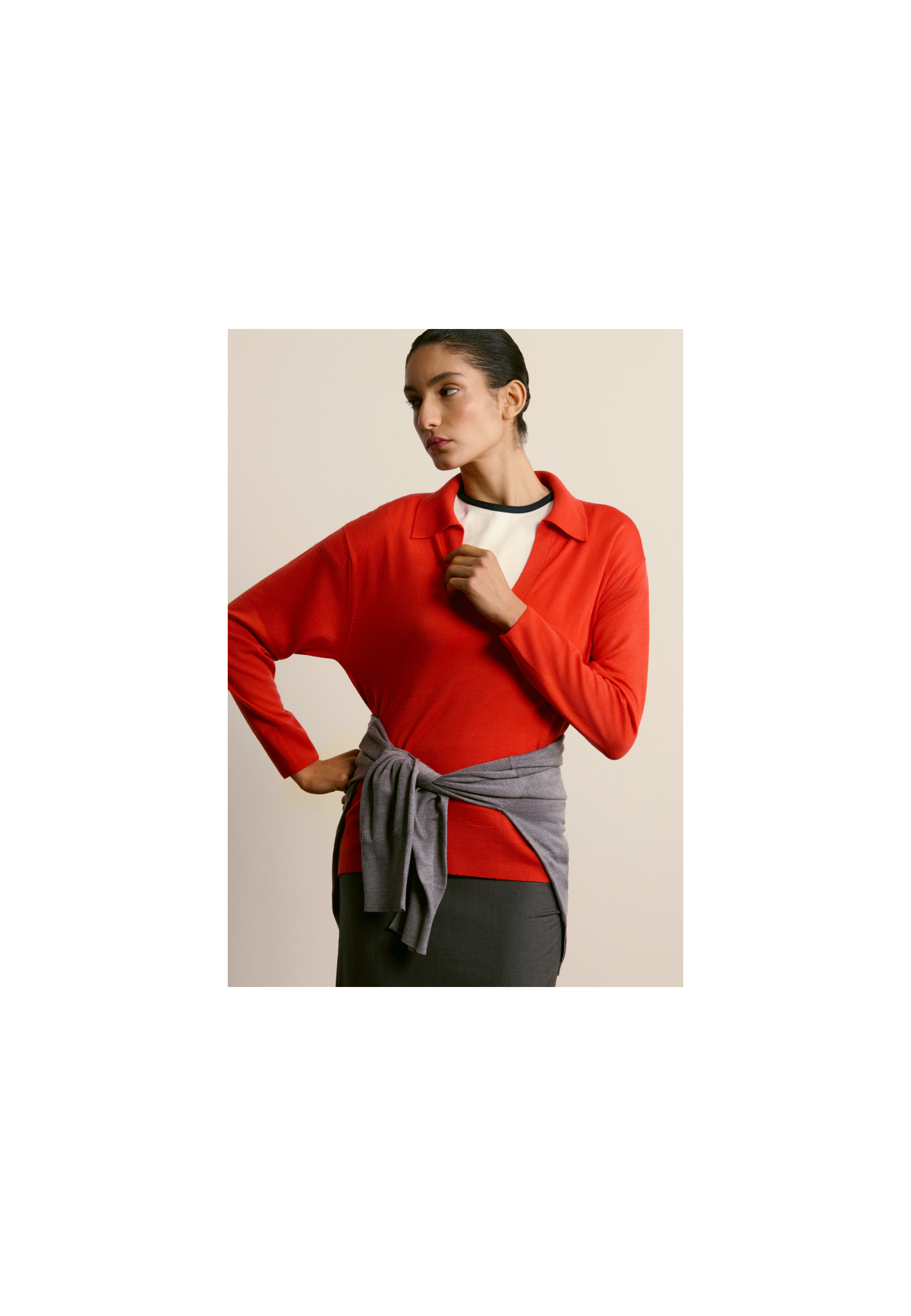 Pull col V oversize en cachemire - Apolline