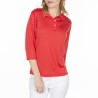Polo manches fantaisie en Fil Lumière Laure 6081 berlingot-19 rouge clair