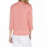 Tshirt col polo en Fil Lumière Lisa 529 melba- 25 rose moyen