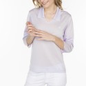 Tshirt col polo en Fil Lumière Lisa 7090 fluorite-16 violet clair
