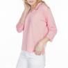 T-shirt col polo en Fil Lumière Lou 4422 chimere- 24 rose clair 