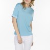 T-shirt uni manches fantaisie en Fil Lumière Laurie 7100 celestial- 04 bleu clair 