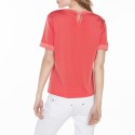 T-shirt uni manches fantaisie en Fil Lumière Laurie 6070 sorbet-15 orange