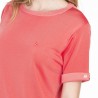 T-shirt uni manches fantaisie en Fil Lumière Laurie 6070 sorbet-15 orange