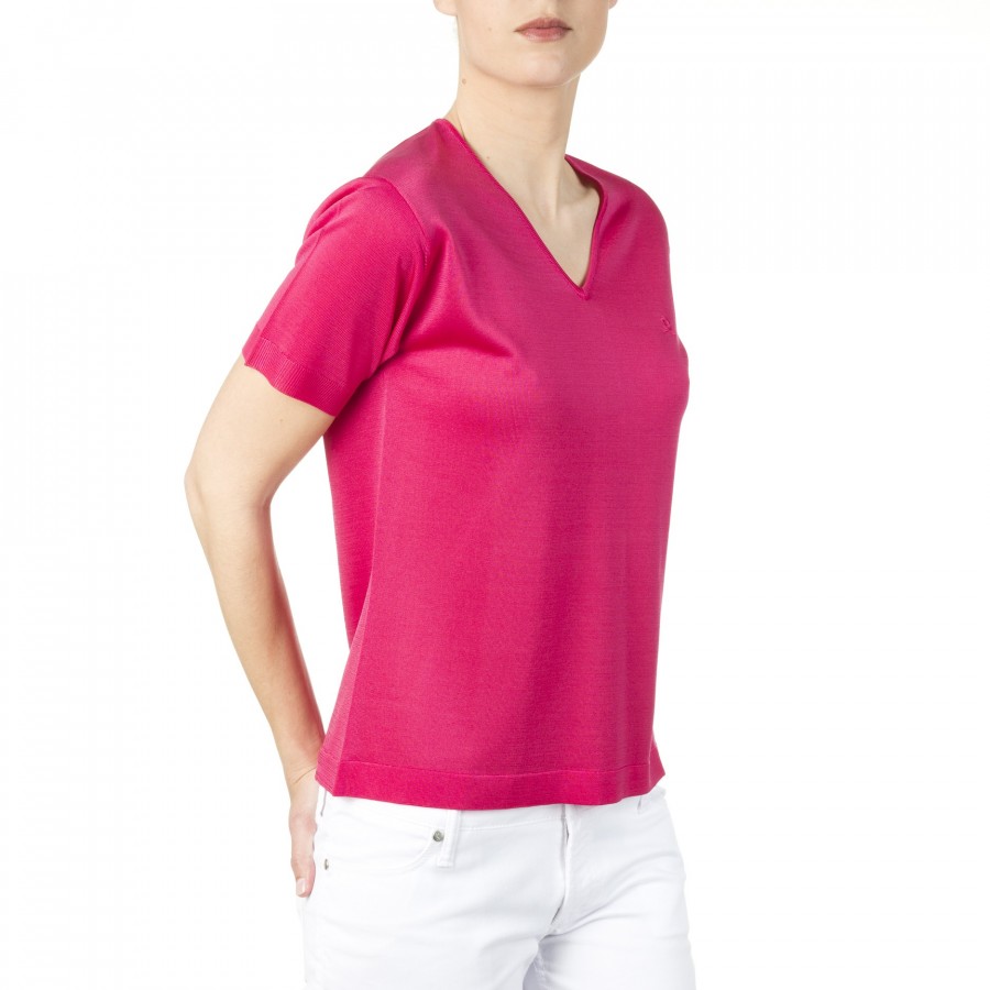 Woman V collar tshirt Fil Lumière - Débora