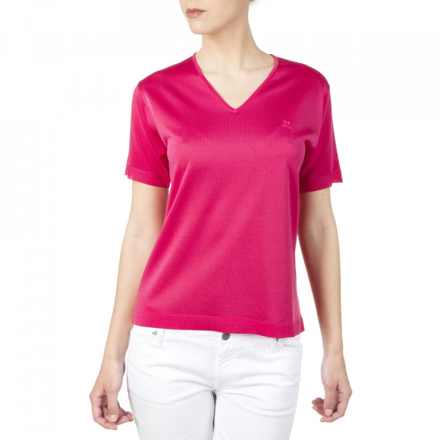 Woman V collar tshirt Fil Lumière - Débora