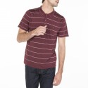 Polo à rayures en Fil Lumière Léon 6183 nectar-51 bordeaux
