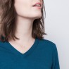 Pull col V Aristote 6153 Emeraude - 06 Bleu moyen