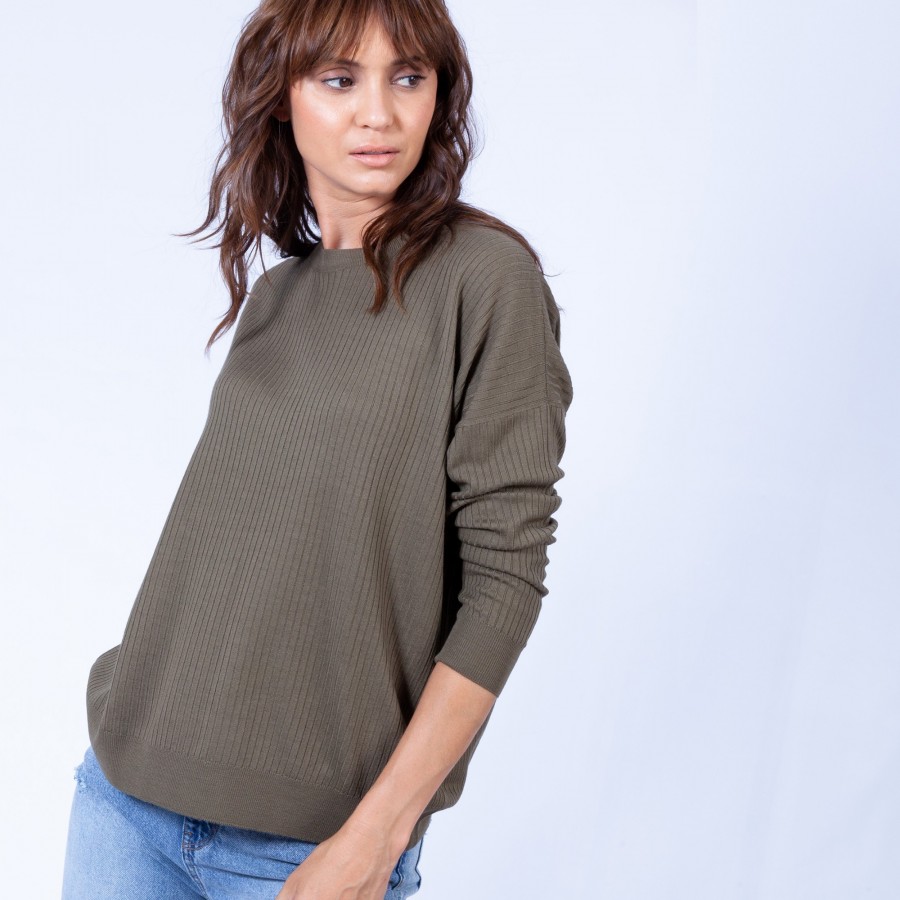 Suéter canelado oversized - Gladys