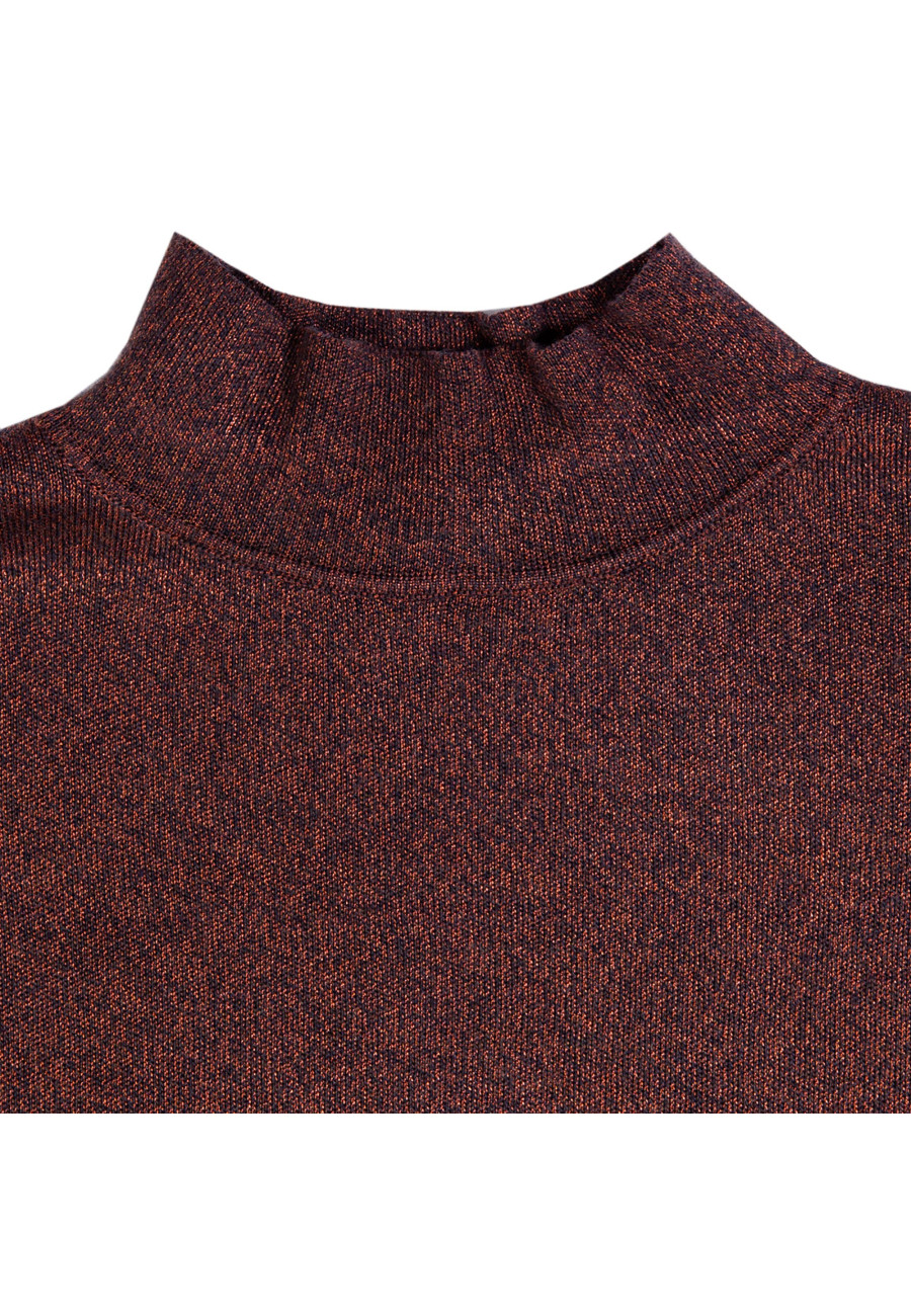 Vestido solto com gola alta - Grazia