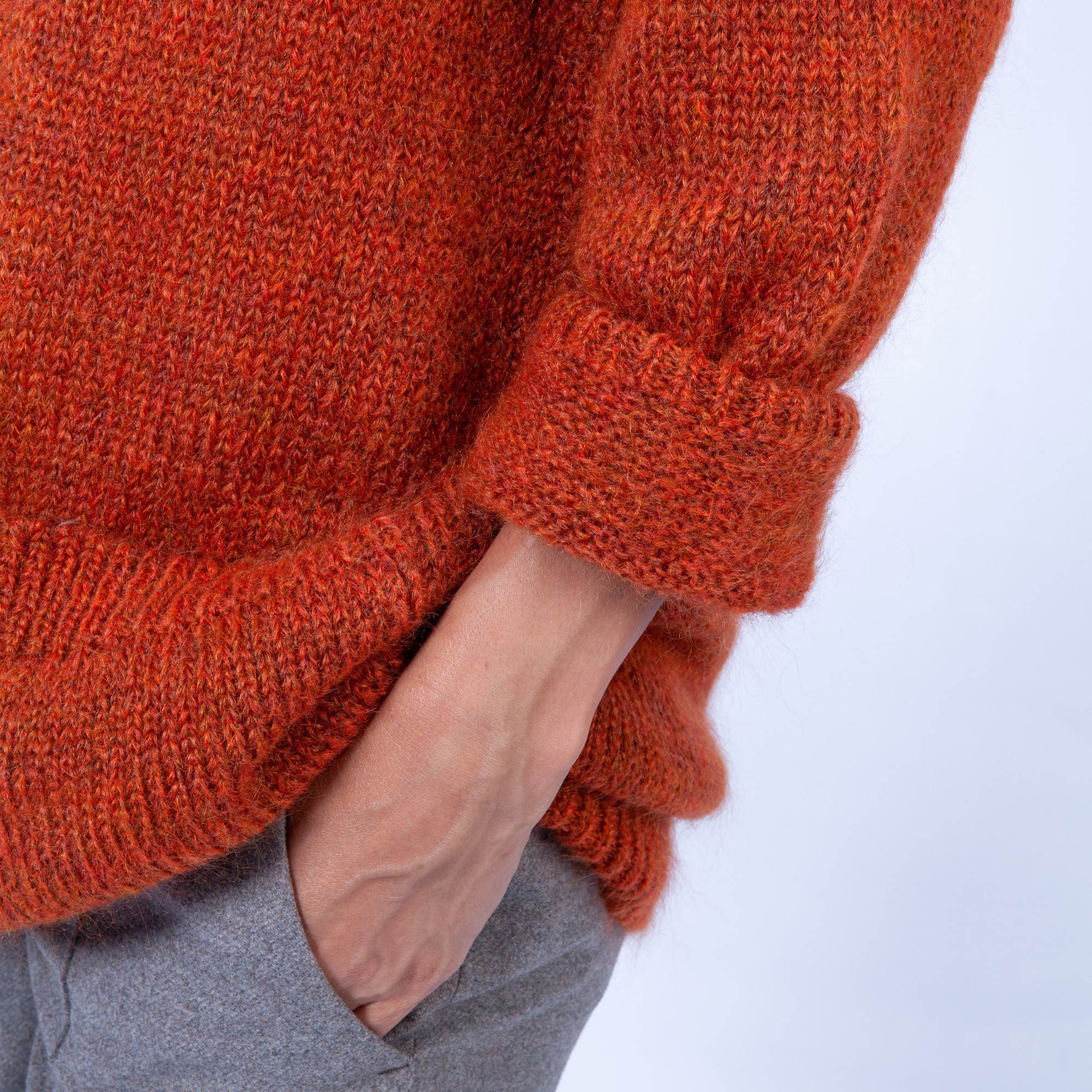 Gilet oversize en mohair Gabel 6371 Santal - 15 Orange