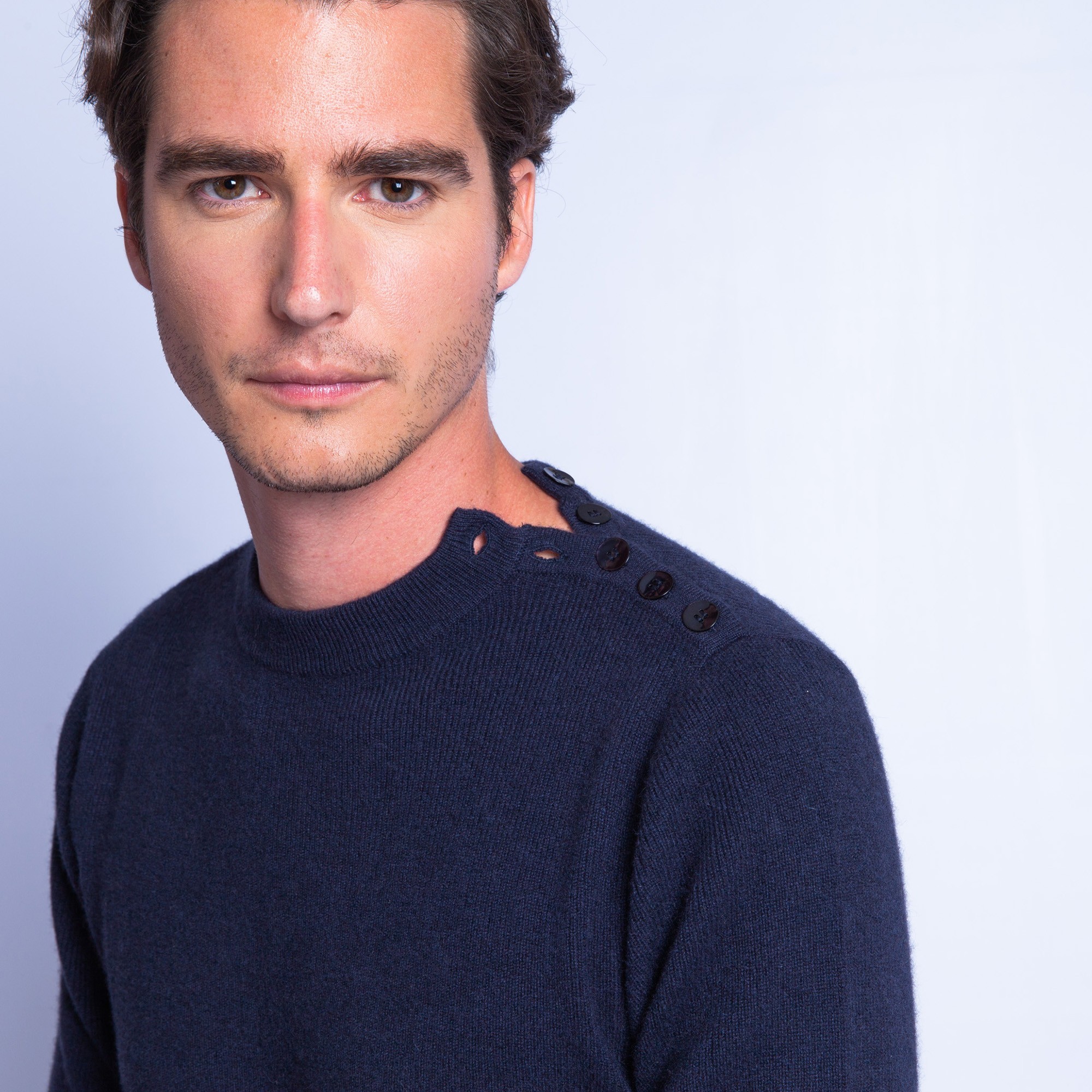 Pull ras du cou en cachemire Fernand