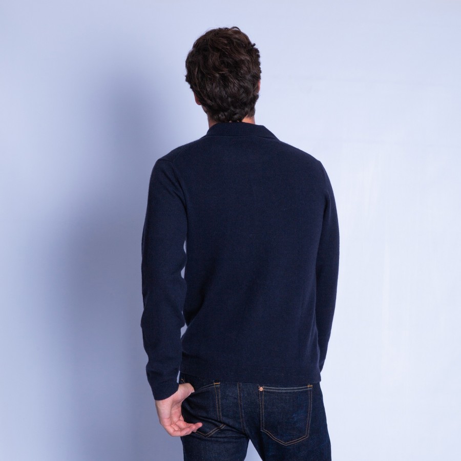 Suéter de cashmere com gola polo - Franklin