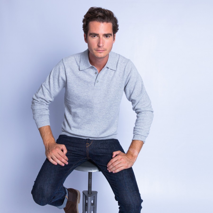 Suéter de cashmere com gola polo - Franklin