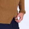 Gilet col montant zippé en alpaga Fribourg 6349 camel - 46 marron clair