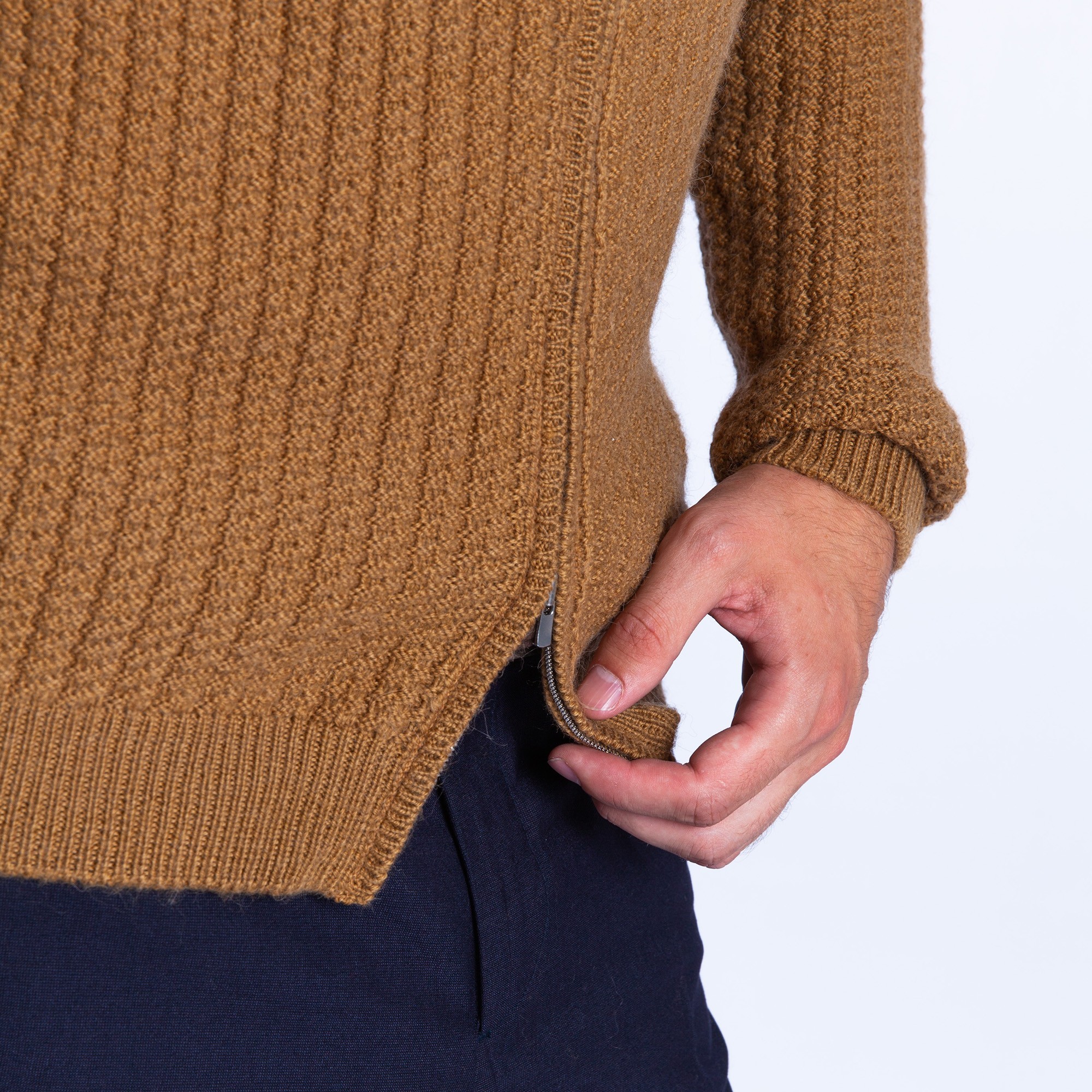 Gilet col montant zippé en alpaga Fribourg