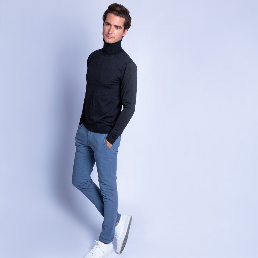 Turtleneck sweater in merino wool - Enzo