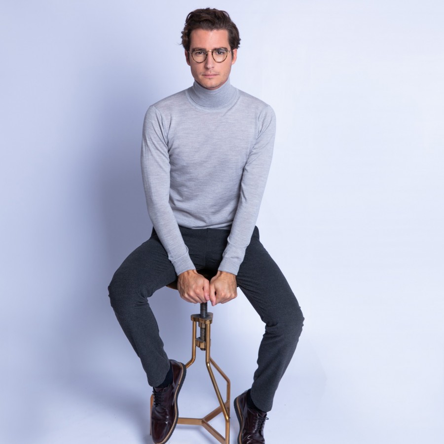 Turtleneck sweater in merino wool - Enzo