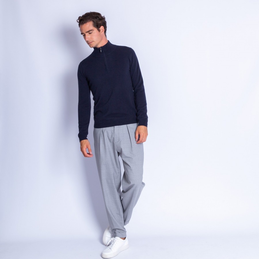 Zipped collar cashmere sweater - Emile