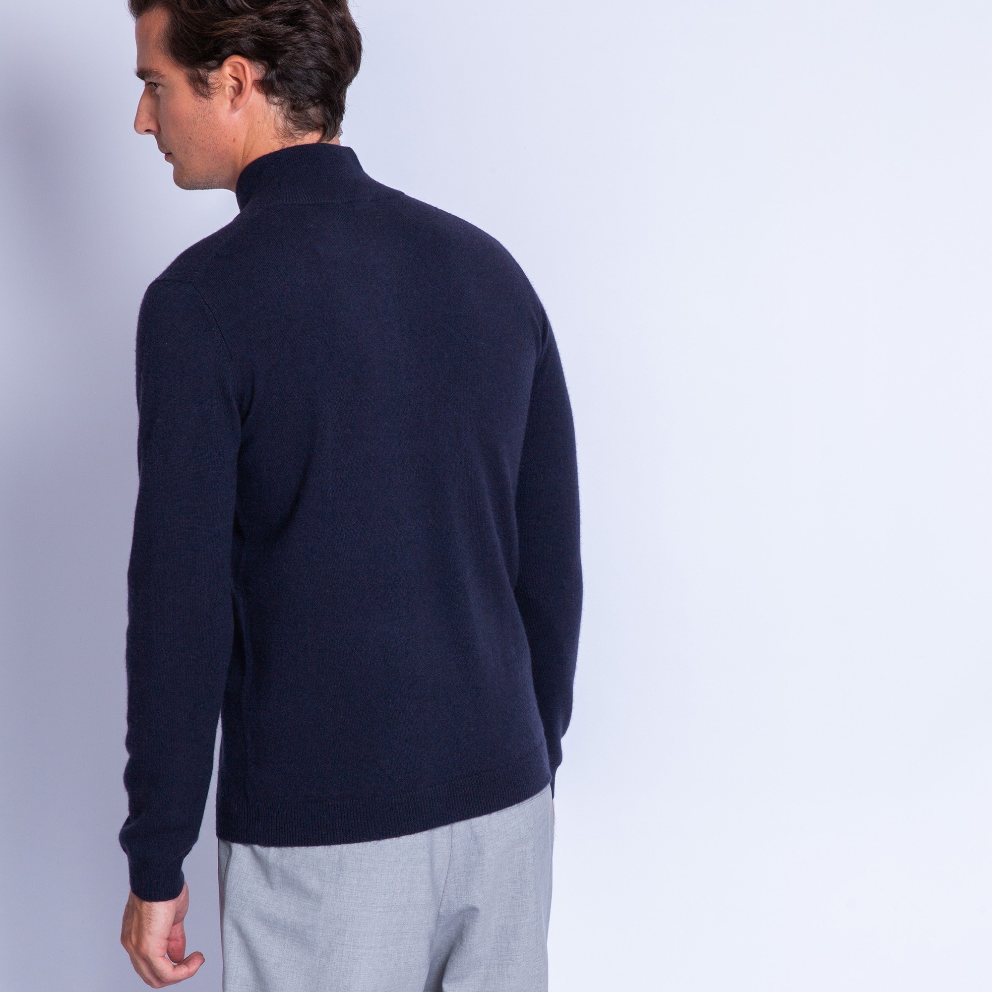 Pull col zippé en cachemire Flip