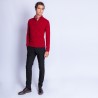 Pull col zippé en cachemire Filip 6343 imperial - 52 rouge