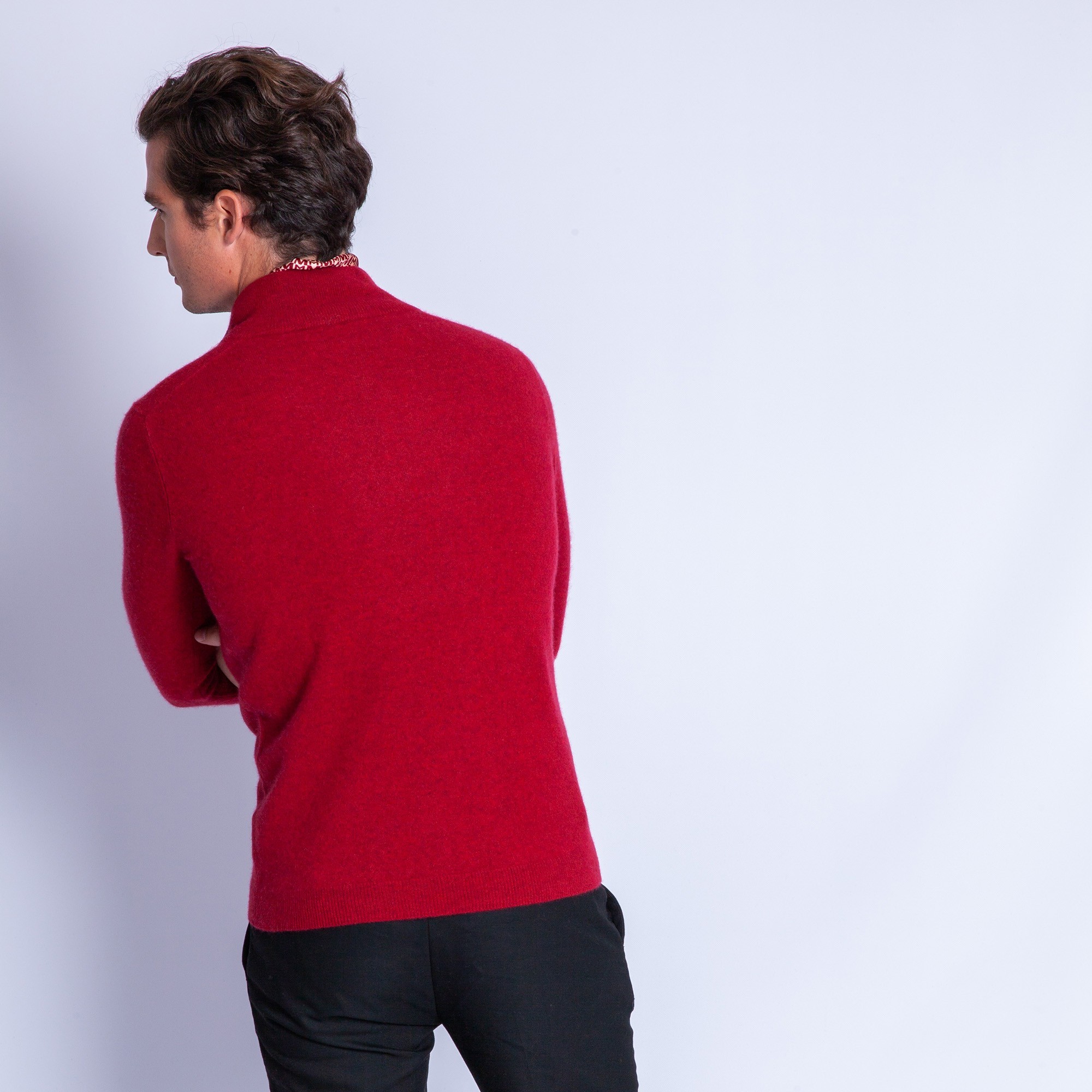 Pull col zippé en cachemire Flip