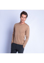 Pull col V en laine - Fox 6349 camel - 47 marron clair