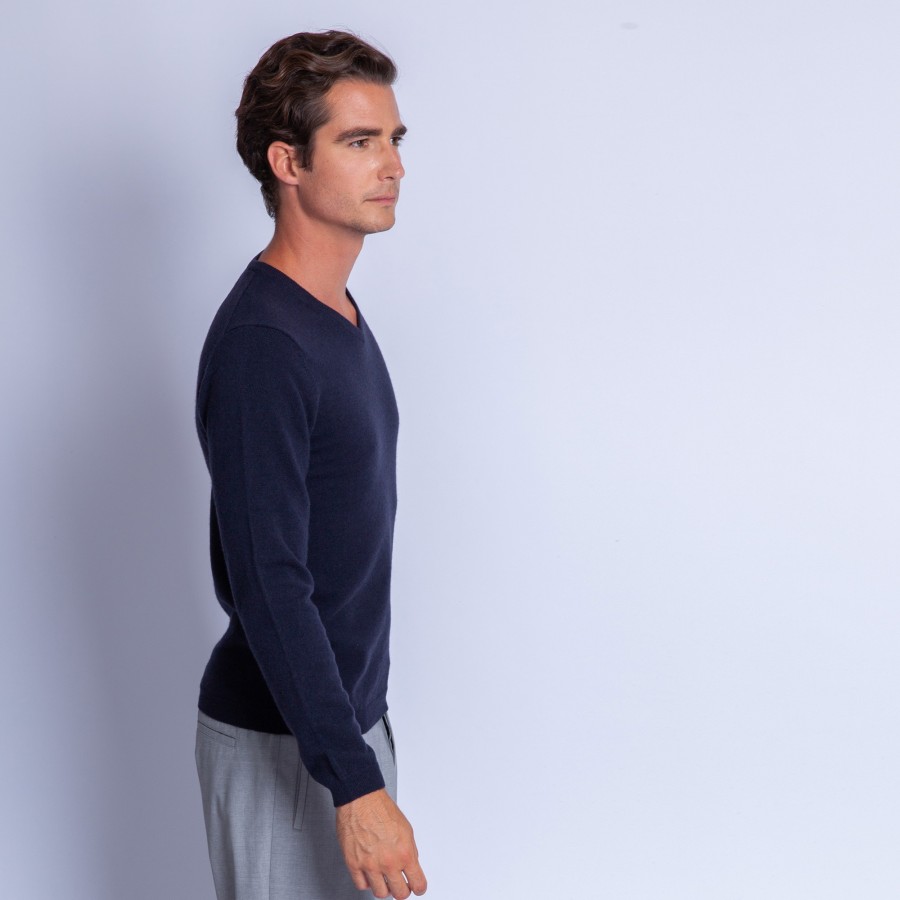 V collar cashmere sweater - Evann