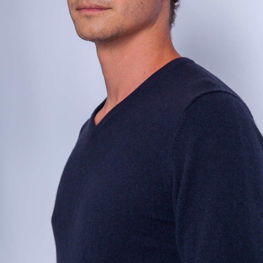 Suéter de cashmere com decote em V - Benjamin