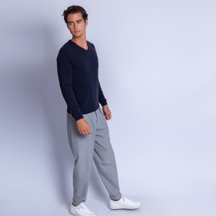 V collar cashmere sweater - Evann